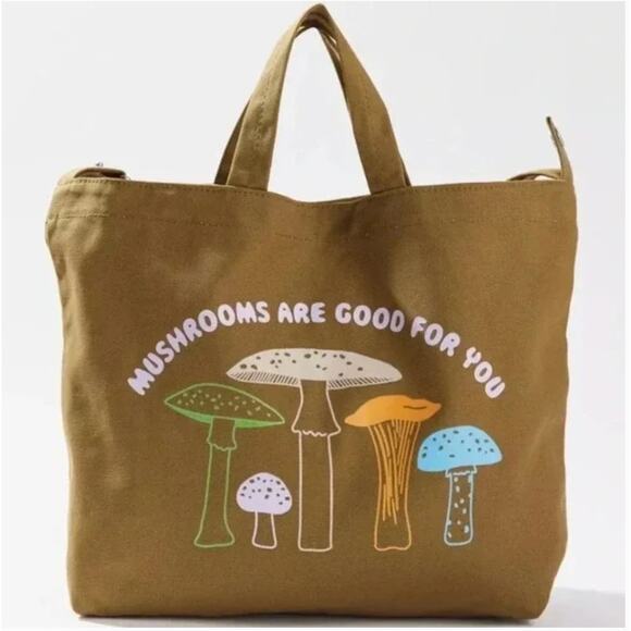 BAGGU Urban Outfitters Exclusive Mushrooms Horizontal Duck Bag - Picture 1 of 4